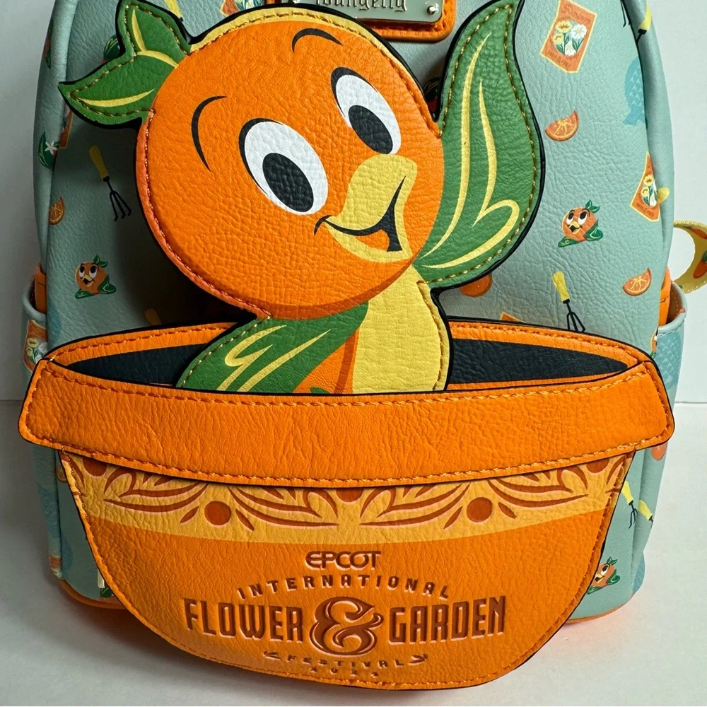 NWT. Disney Loungefly featuring Orange Bird. Approx. 10" H x 9 1/2" W x 5" D - Picture 4 of 14